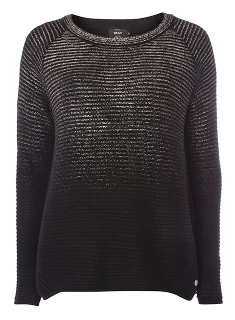 **Only Black Metallic Ombre Jumper